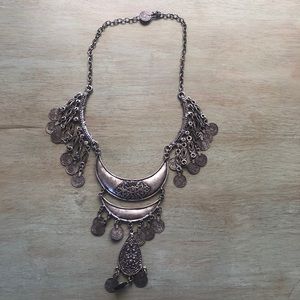 coiny statement necklace